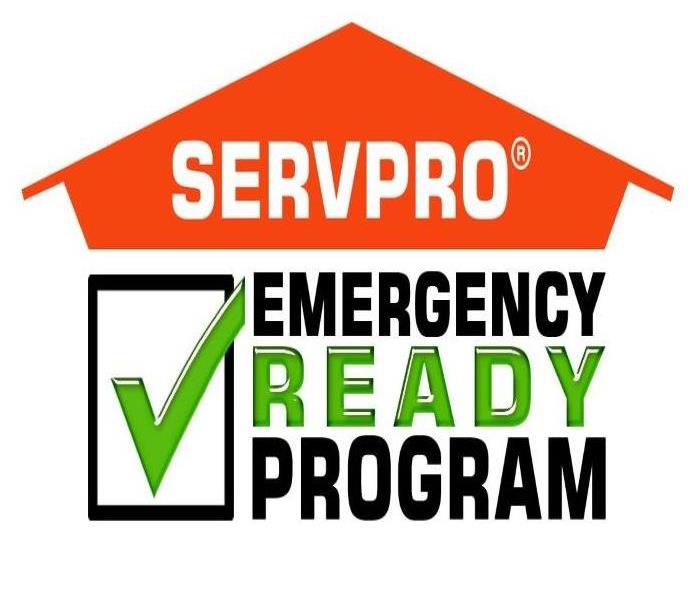 Servpro logo with words; emergency ready program